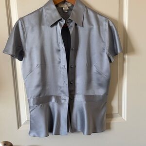 100% Silk Button-Up Blouse
